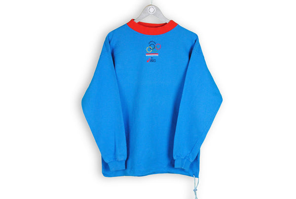 vintage asics olympic games sweatshirt blue