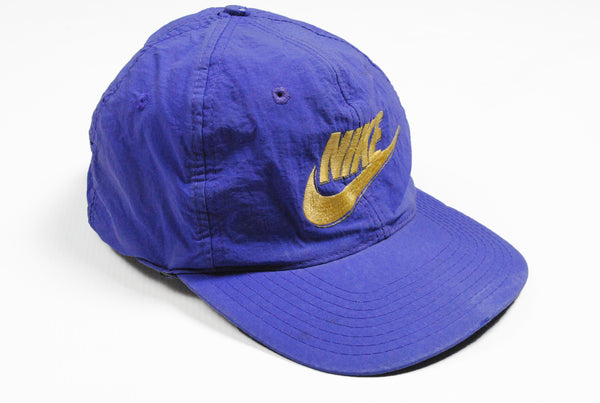 Vintage Nike Cap classic 90s purple gold rare baseball sport hat