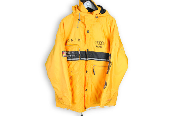 Vintage Bogner DSV Audi Jacket XLarge orange black ski coat