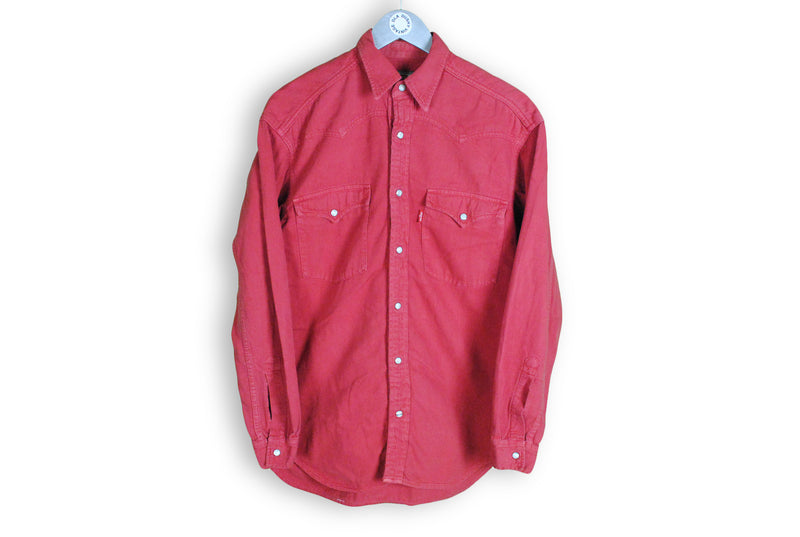 Vintage Levis Shirt Small red 80s cotton shirt
