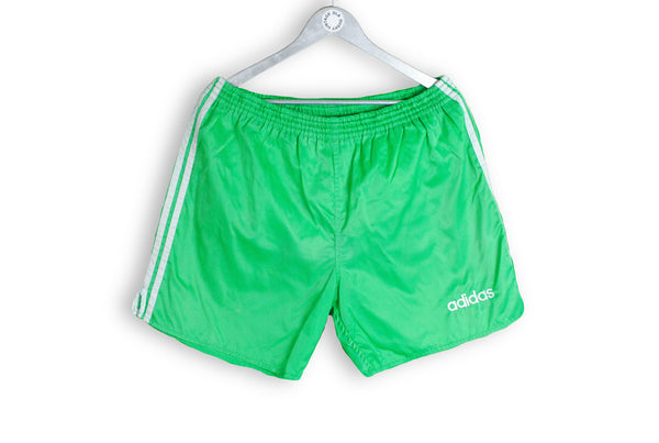vintage green adidas 80s shorts bright color