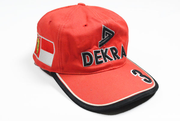 Vintage Ferrari Cap Dekra Monaco Michael Schumacher big logo hat 1998