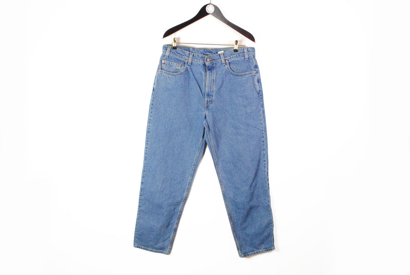 Vintage Levis 550 Jeans W 36 L 30 blue 90s work style denim pants  rare blue color