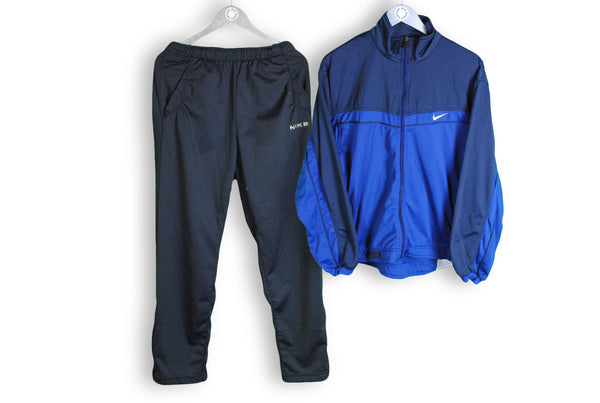 Vintage Nike Tracksuit Small blue basic sport athletic jacket and pants