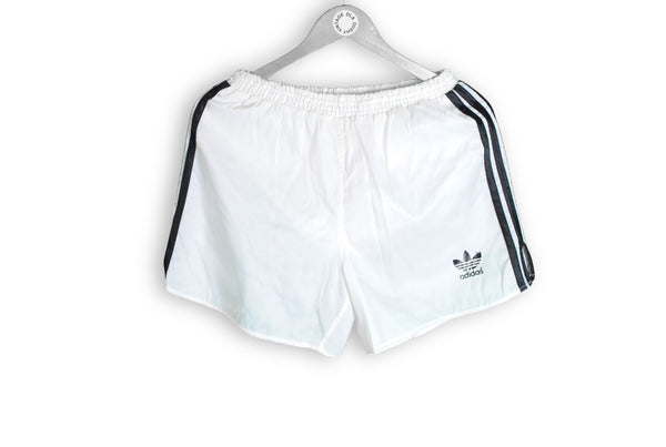 vintage adidas white shorts 80s track nylon