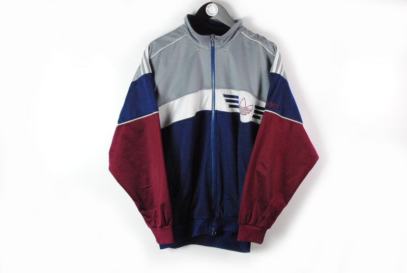 Vintage Adidas Track Jacket Large  big logo 90s sport style retro wear athletic windbreaker