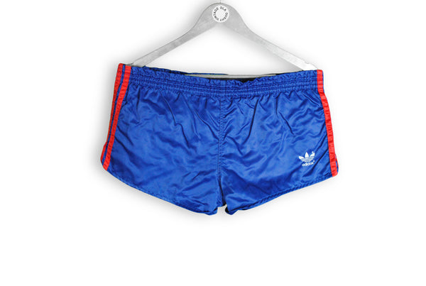 made in West Germany vintage adidas originals blue shorts 1980s