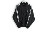 Vintage Adidas Track Jacket Large black white small logo classic athletic coat