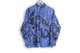 vintage dragon print pattern purple rare japan style shirt