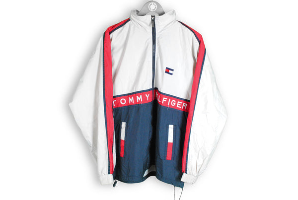 Vintage Tommy Hilfiger Jacket XLarge bootleg big logo 