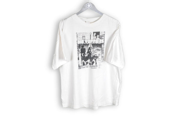 vintage die yoppers band harte zeiten 1991 t-shirt tour white big logo