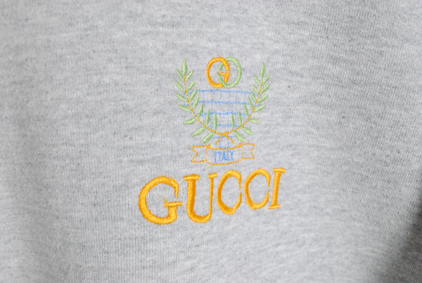 Vintage Gucci Embroidery Logo Bootleg Sweatshirt Small