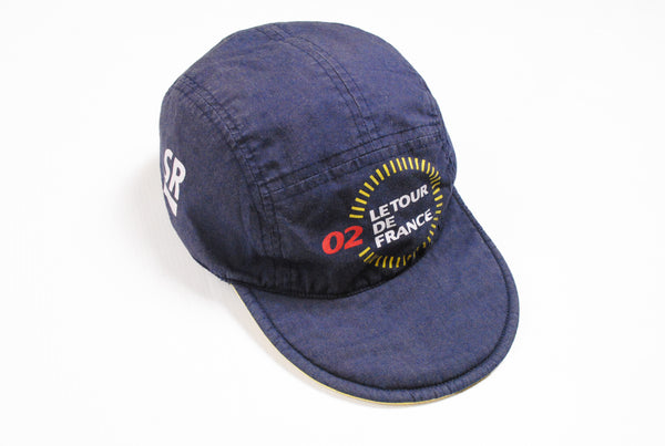 Vintage Le Tour De France 02 Cap bicycle blue retro hat