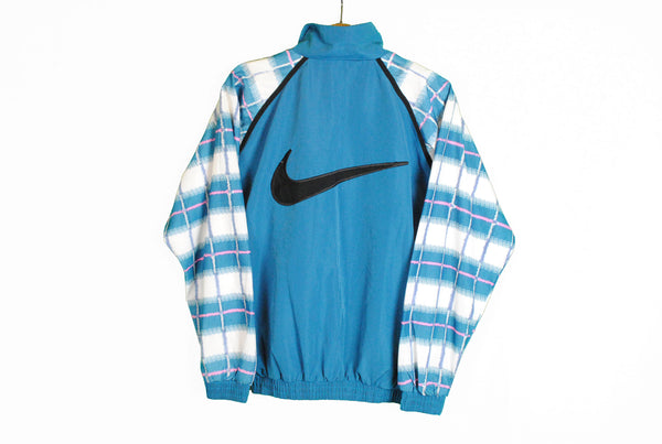 vintage Nike big logo blue track jacket 