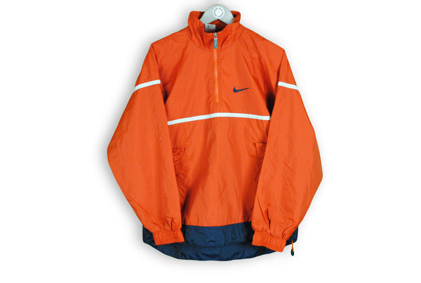 vintage nike big logo anorak jacket orange