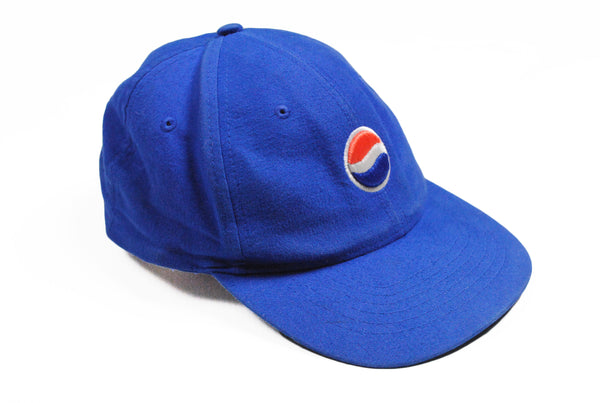 Vintage Pepsi Cap baseball hat blue big logo retro 90s Generation X