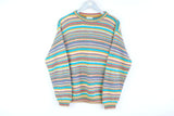 Vintage United Colors of Benetton Sweater Small / Medium multicolor striped retro jumper