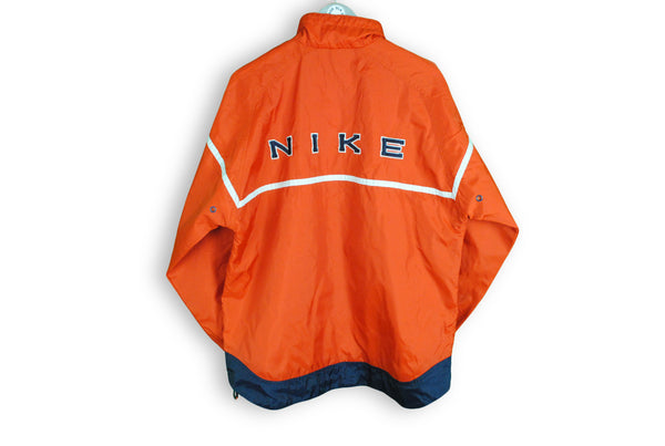 vintage nike big logo anorak jacket orange sport coat