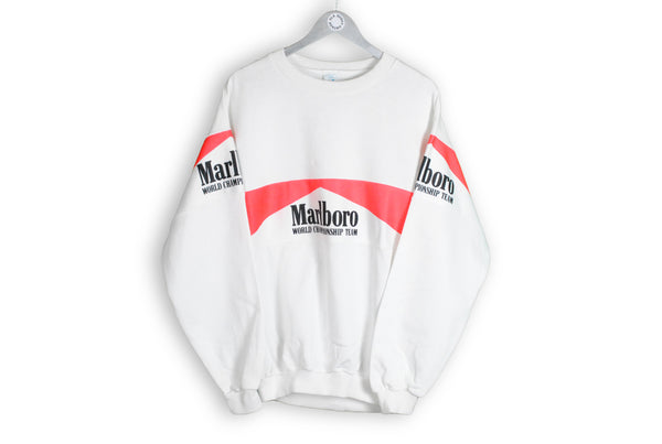Vintage Marlboro Sweatshirt XLarge / XXLarge white rare world championship racing team big logo authentic collection jumper