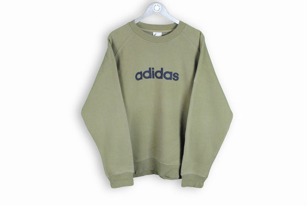 vintage adidas sweatshirt big logo green