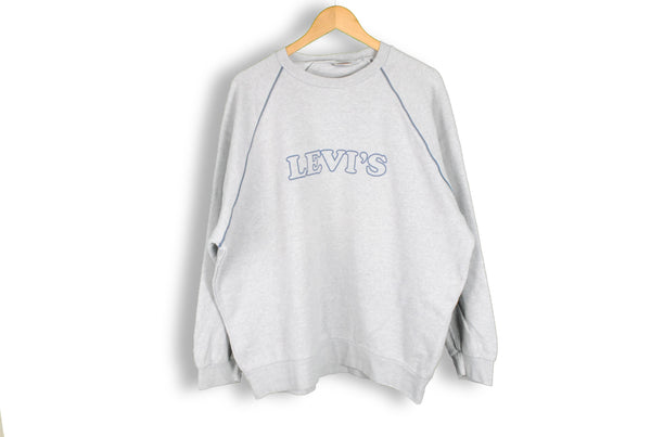 vintage levis sweatshirt gray big logo