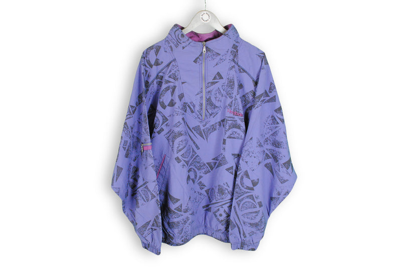 Vintage Reebok Anorak Jacket XXLarge abstract pattern purple sport coat