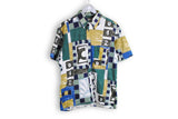 Vintage jockey abstract pattern hawaii shirt