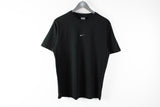 Vintage Nike Uptempo T-Shirt Medium black big logo 90s shirt 