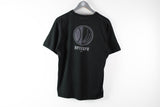 Vintage Nike Uptempo T-Shirt Medium black big logo 90s shirt 