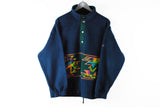 Vintage Fila Magic Line Fleece Medium / Large blue abstract color multicolor 90s outdoor ski sweater