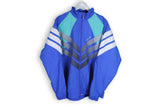 Vintage Adidas Track Jacket XLarge  blue athletic windbreaker 90s