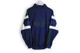 Vintage Adidas Track Jacket Large big logo green blue authentic athletic sport 90s coat