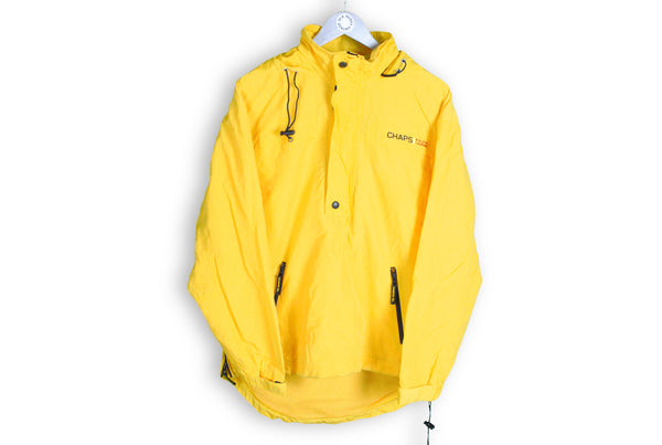 Vintage Chaps Ralph Lauren Anorak Jacket Small yellow bright windbreaker