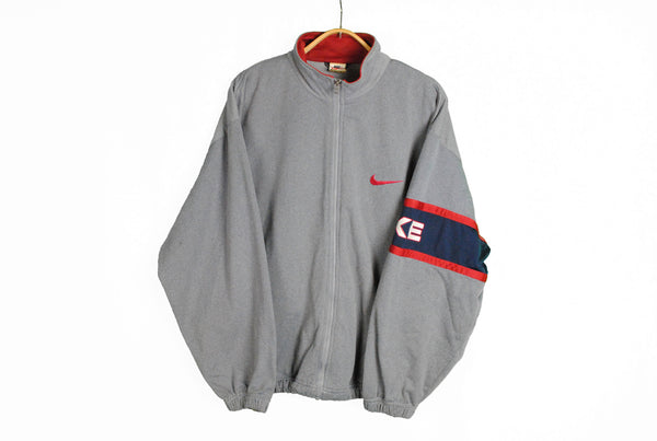 vintage Nike gray big logo track jacket