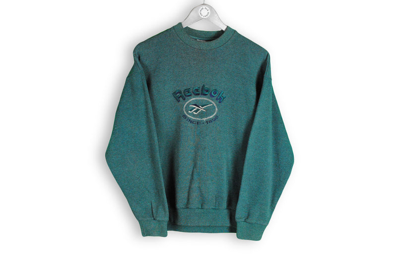vintage reebok green big logo 90s sweatshirt
