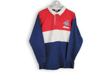 vintage looney tunes 1998 rugby shirt red blue sweatshirt