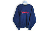 Vintage Timberland Sweatshirt Large / XLarge navy blue big logo rare cotton 90s USA Jumper