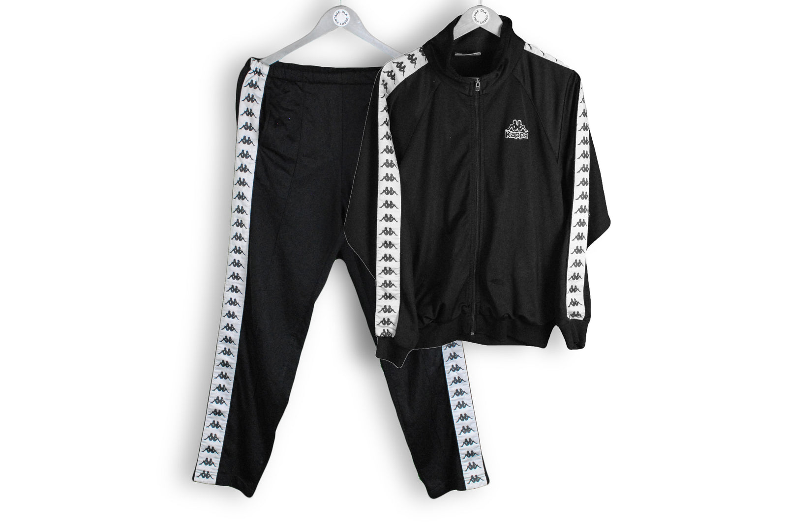 Kappa tracksuit black and white online