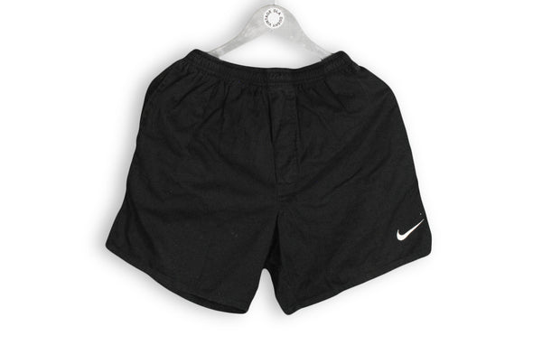 vintage black cotton nike shorts tennis swoosh