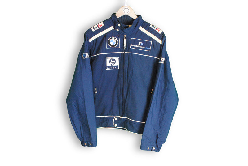 vintage bmw formula 1 F1 jacket big logo blue