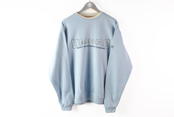 Vintage Umbro Sweatshirt Large big logo 90s retro UK Sport jumper cotton