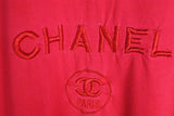 Vintage Chanel Embroidery Logo Bootleg T-Shirt Small / Medium