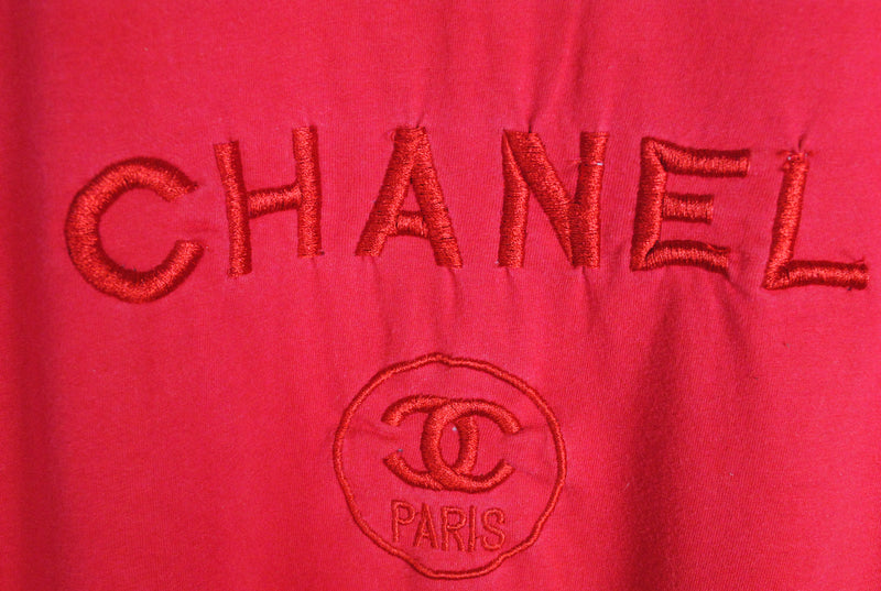 Vintage Chanel embroidered bootleg T-shirt