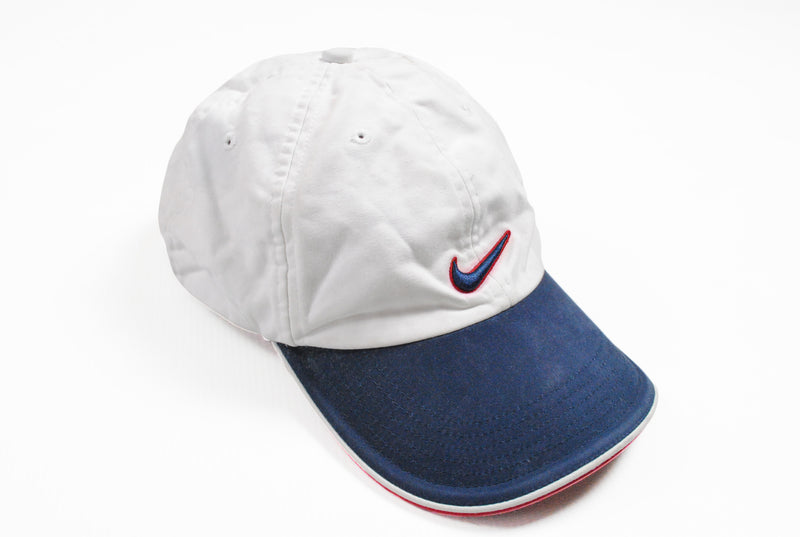 Vintage Nike Cap white blue swoosh logo hat