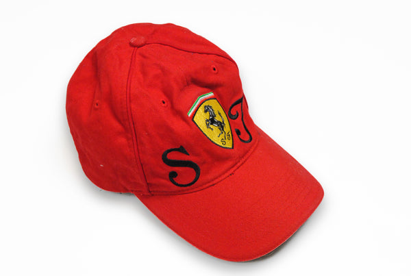 Vintage Ferrari Cap red big logo Schumacher hat