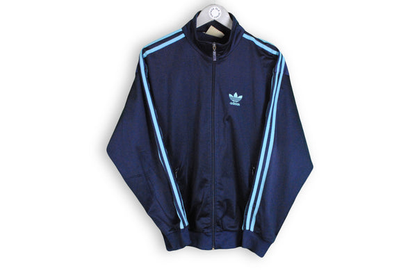 vintage adidas blue track jacket three strips navy