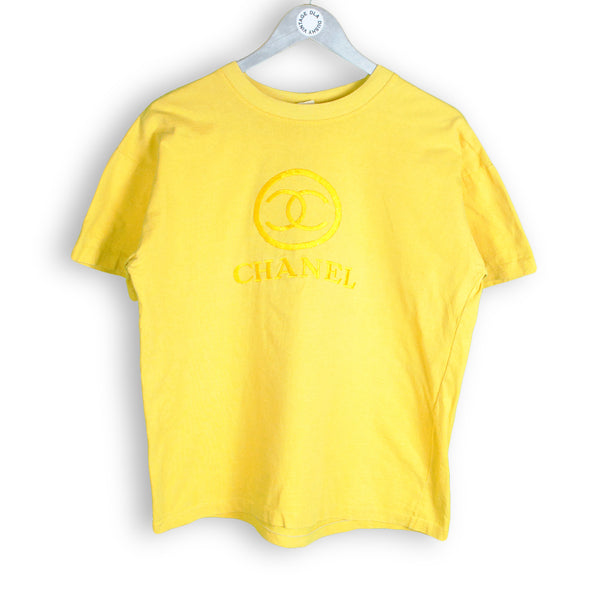 Chanel Spring 1997 White Logo Crop Top