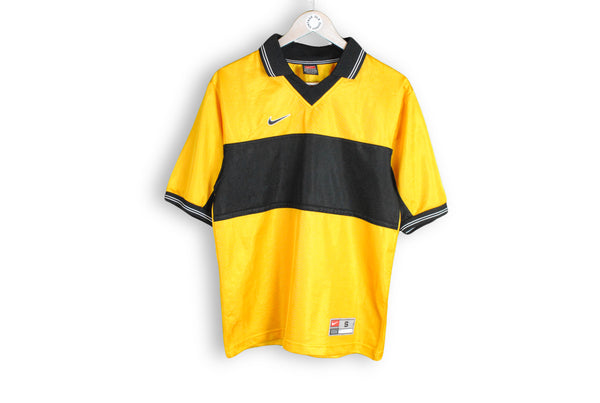 vintage nike team yellow black t-shirt