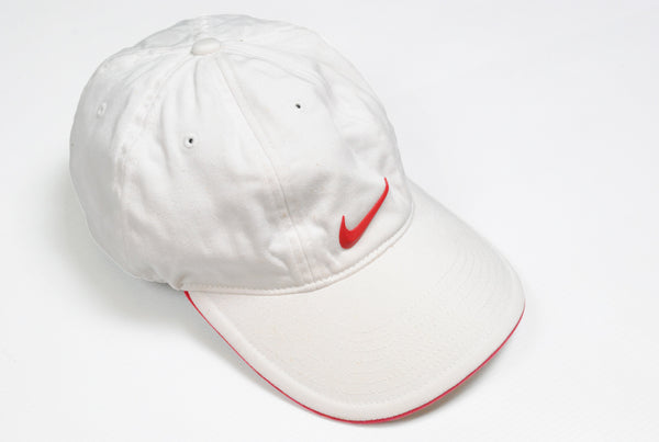 Vintage Nike Cortez Cap White red cotton baseball hat