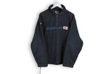 vintage reebok classic navy blue big logo fleece sweater